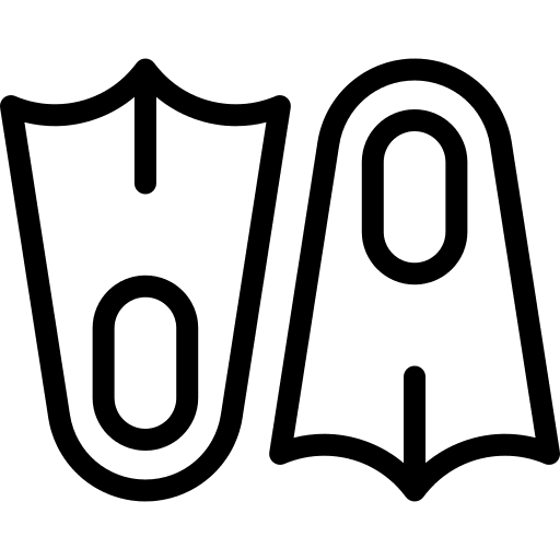 Fins water sport diving fins icon Fins water sport diving fins icon