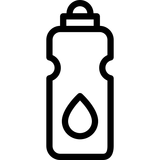 Water bottle food and restaurant hydration gym icon