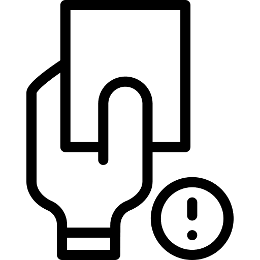 Yellow card hands and gestures penalty card soccer icon