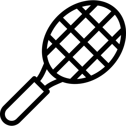 Badminton racket sport equipment game icon Badminton racket sport equipment game icon