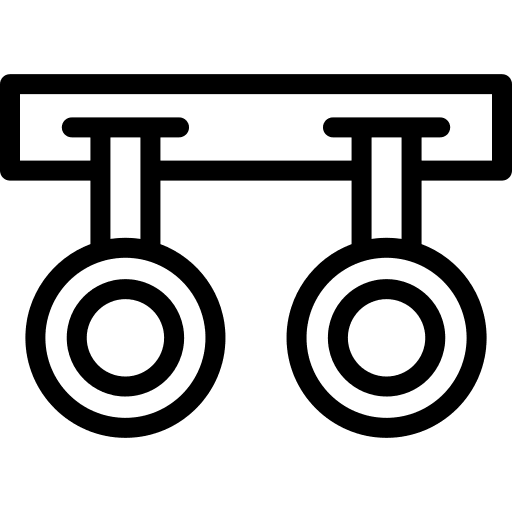 Rings gymnastic sport equipment rings icon Rings gymnastic sport equipment rings icon