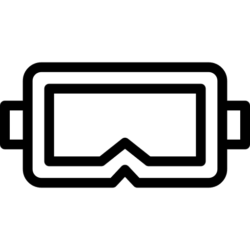 Ski goggles glasses protection security icon Ski goggles glasses protection security icon