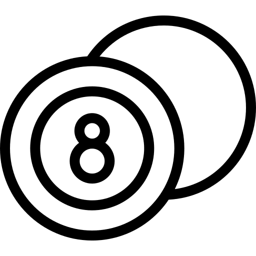 Billiard sports eight ball pool ball icon Billiard sports eight ball pool ball icon