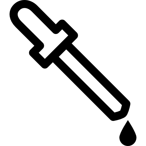 Dropper for liquid drugs dosage in drops medical drops medicine and health icon