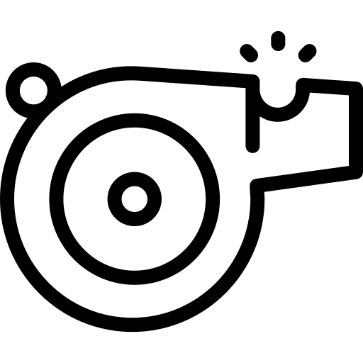 Whistle referee sports and competition game icon Whistle referee sports and competition game icon