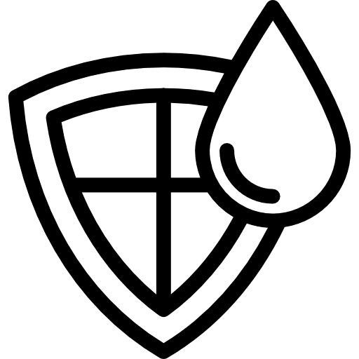 Drop and a shield medicine drop drugs icon