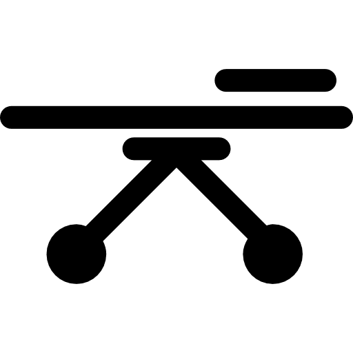 Hospital litter with wheels bed litter mobile icon