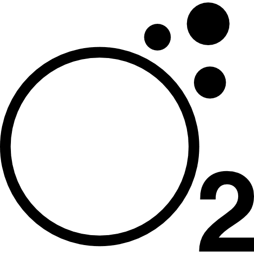 Oxygen symbol medicine and health chemical chemical element icon