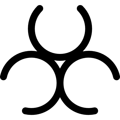 Three curved lines or circles parts symbol curves logo three icon