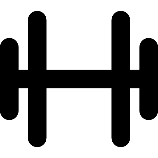 Dumbbell for exercise for health care sportive medicine and health health care icon