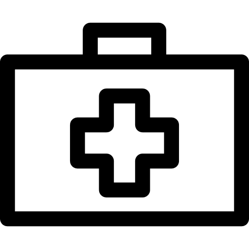 First aid kit outline box medical medicine and health icon