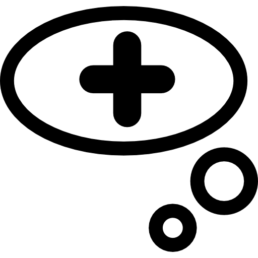 Medical thought bubble medical thought medicine and health icon