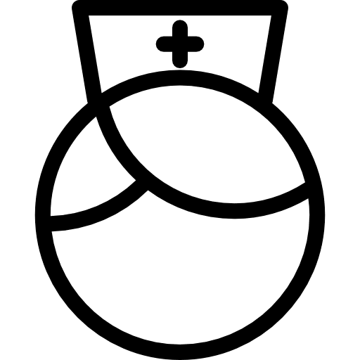 Nurse medical head medicine and health icon