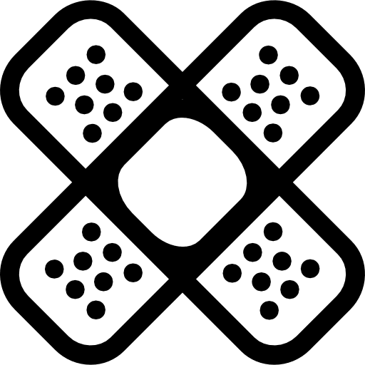 Band aids cross medical medicine and health band aids icon