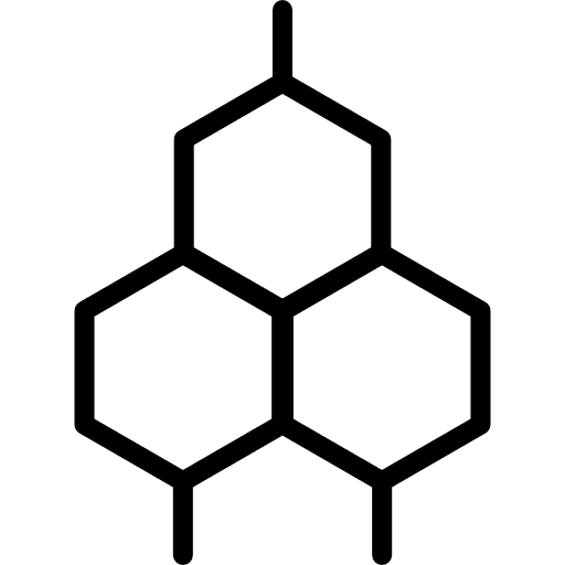 Honeycomb hexagons bee shape icon