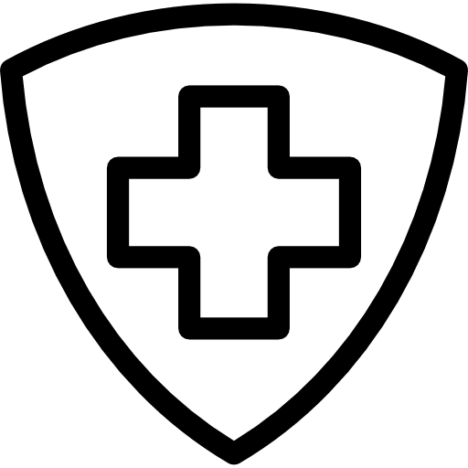 Red cross symbol first aid health medicine icon