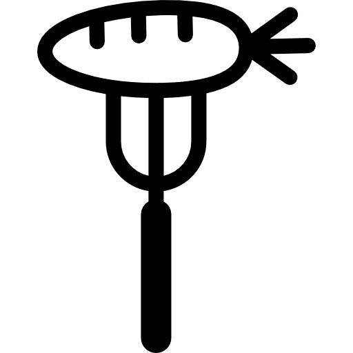 Baby carrot on a fork small tool healthy food icon