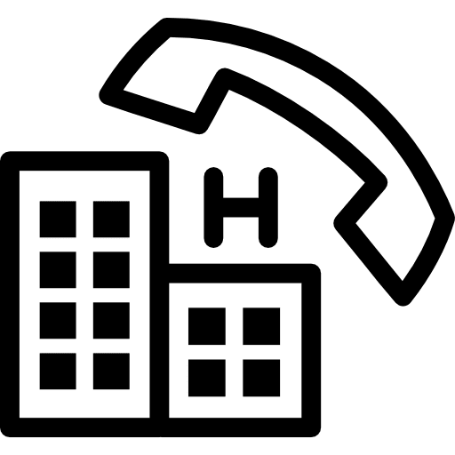 Hospital call building call medicine and health icon