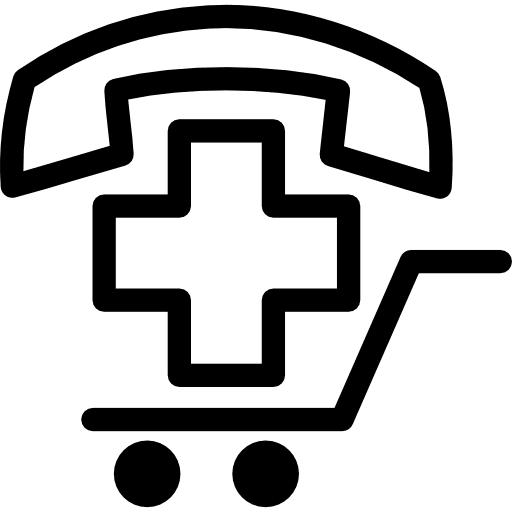 Pharmacy call for drugs delivery call drugs delivery icon