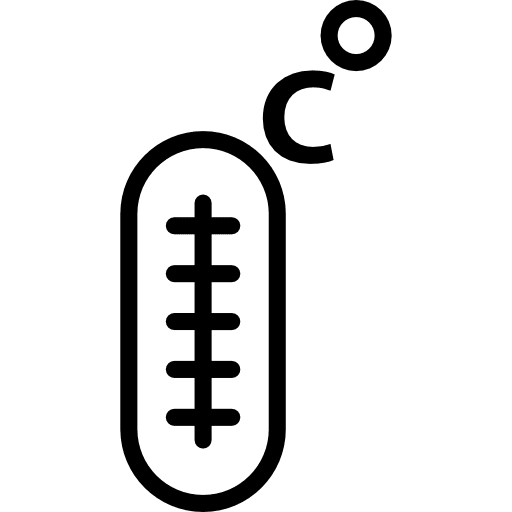 Thermometer in celsius degrees temperature thermometer tools and utensils icon