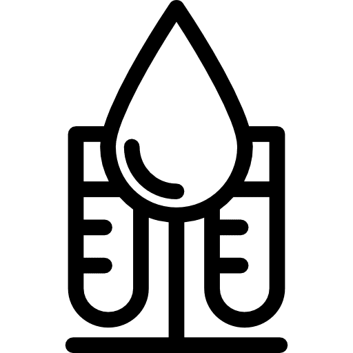 Test tubes with liquid science experimentation tube icon