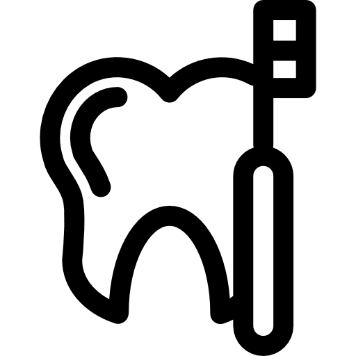 Tooth and dentist tool outlines tools tooth outlined icon