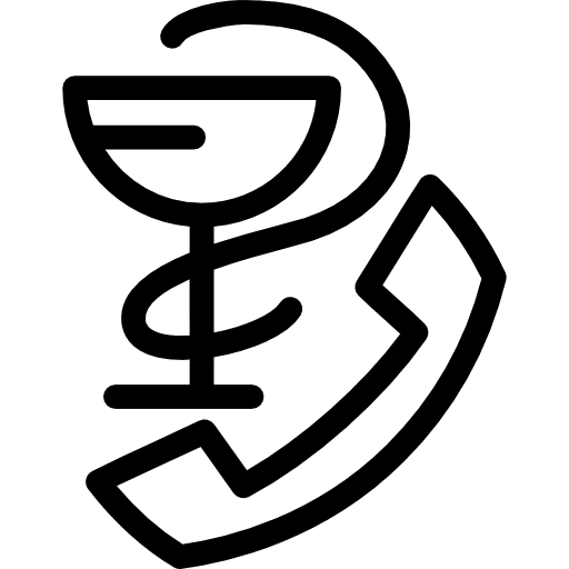 Wineglass with telephone wineglass spa relaxation icon