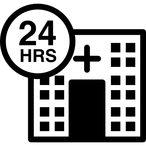 24 hours medical assistance medicine fitness red cross icon