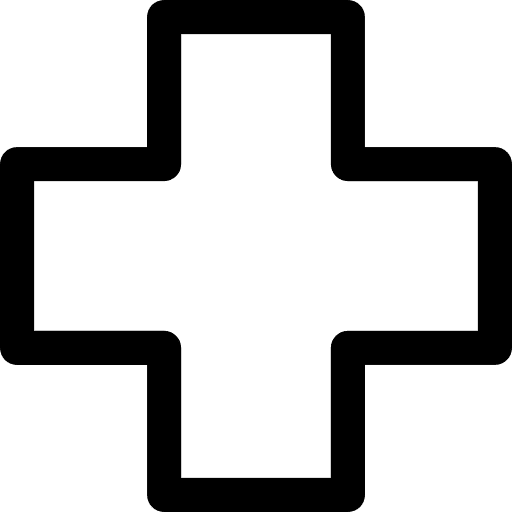 Cross health hospital aid icon