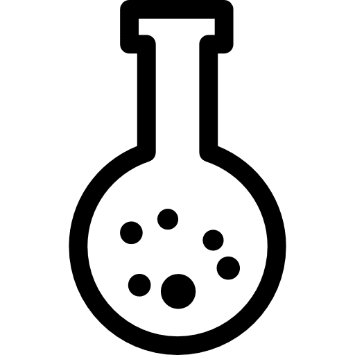 Flask liquid chemistry medical icon