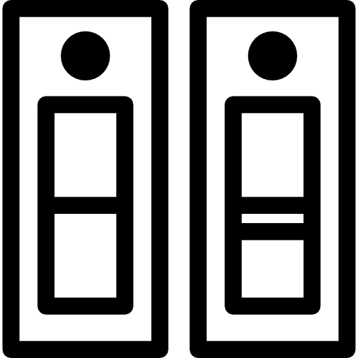 Medical archive folders two medical couple icon