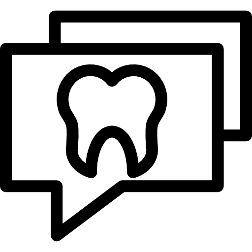 Dentist chat speech bubbles tooth chat icon