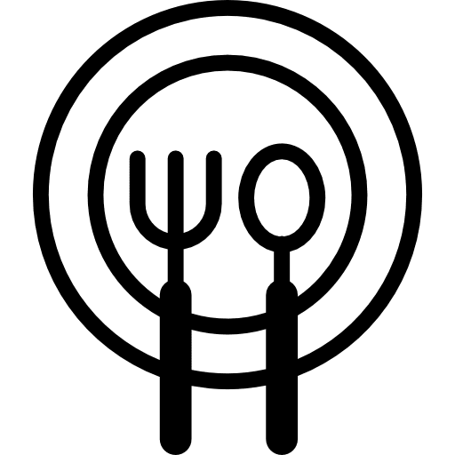 Diet for health food spoon fork icon