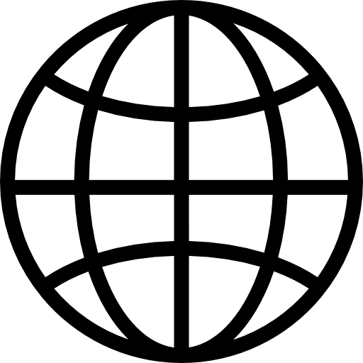 Earth grid symbol google earth world globe icon