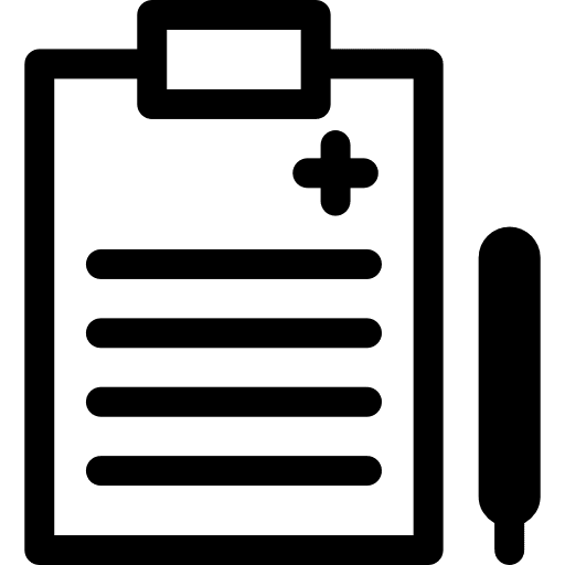 Medical prescription medicine and health note medical icon