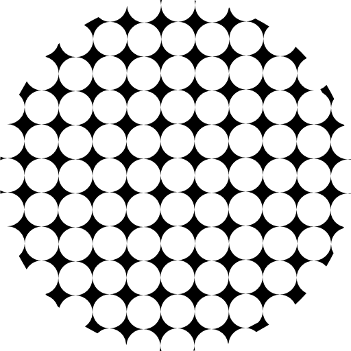 Circle with rhombs pattern shape rhombs dots icon
