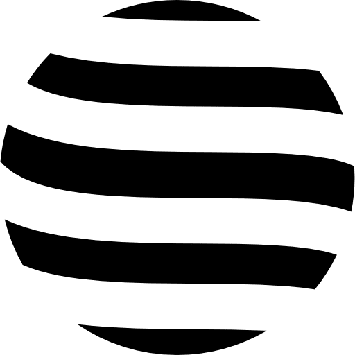 Earth striped circle earth icons lines circle icon