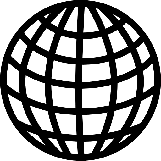 Earth grid circular symbol sign circular earth icon
