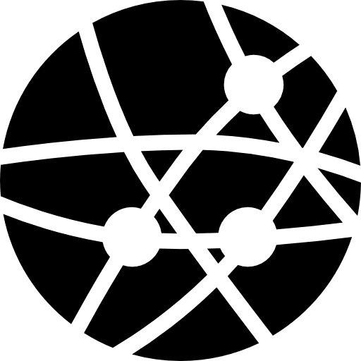 Earth with dots and lines of connections of business lines earth icons business icon