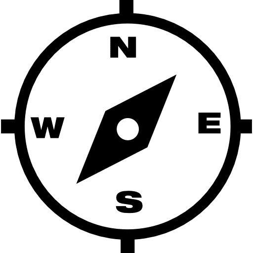 Compass for orientation on earth tools tool compass icon