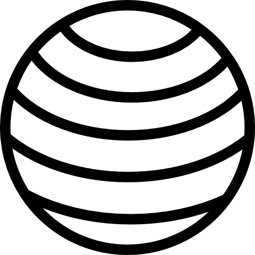 Earth globe with horizontal lines pattern globe striped world icon