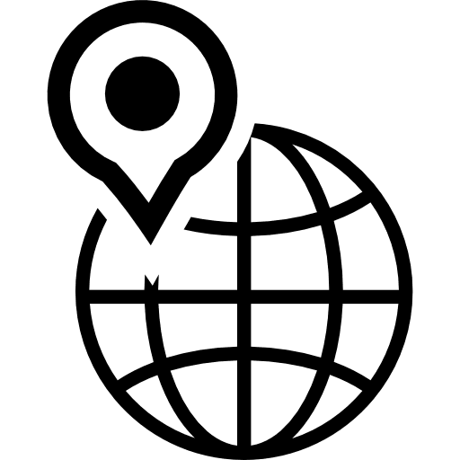 Earth grid with placeholder sign grid planet placeholder icon