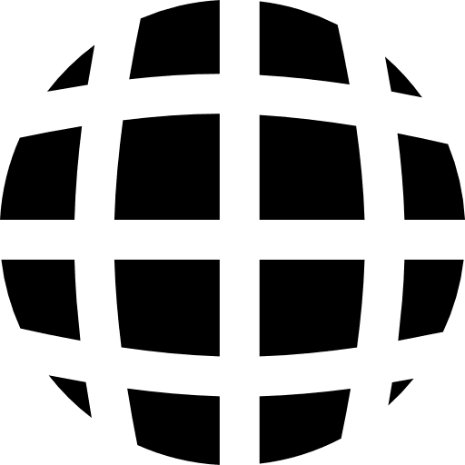 Earth circle with a grid sign circle grid icon