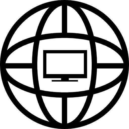 Earth grid with a monitor tool monitor planet icon