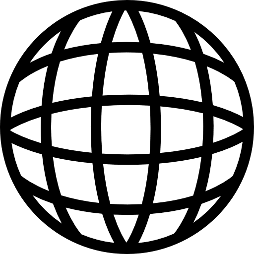 Earth grid circle grids symbols earth icon