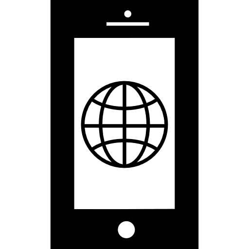 Earth grid symbol on digital tool computer phone tool icon