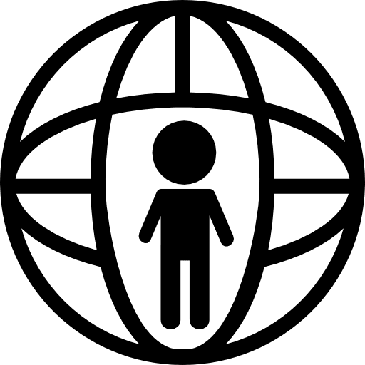 Man in earth grid male earth icons person icon