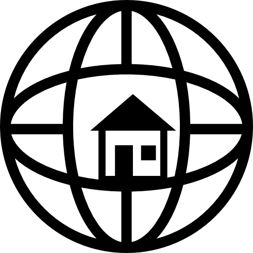 House on earth grid grid interface home icon