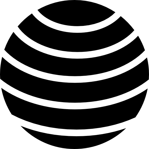 Earth globe with parallel lines grid striped lines grid icon