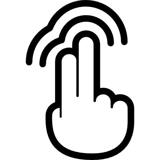 Double tap hand gesture gestures icon